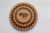 Trivet with a picture and hearts 15Ø cm