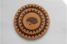 Trivet with a picture and hearts 15Ø cm