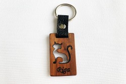 Keychain with leather strap...