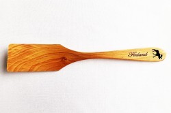 Frying pan spatula with laser cut image Finland