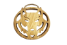 Oak trivet with a wolf