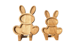 Wooden rabbit plate