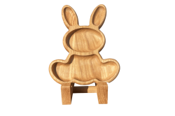 Wooden rabbit plate