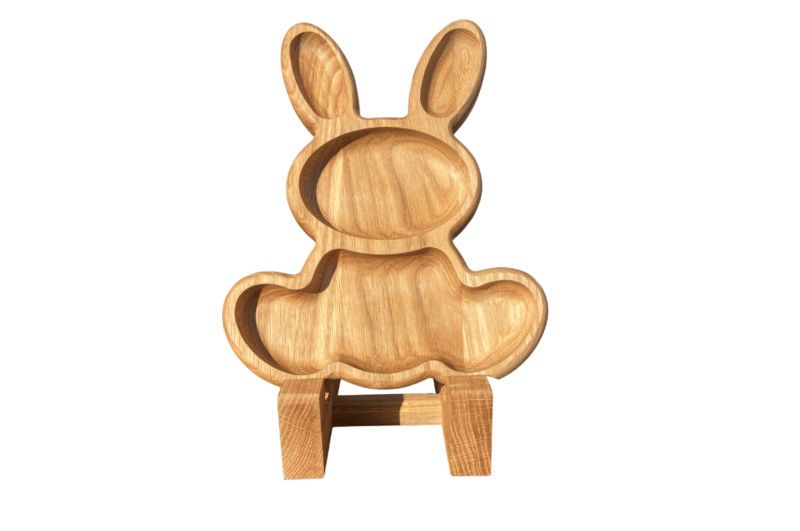 Wooden rabbit plate