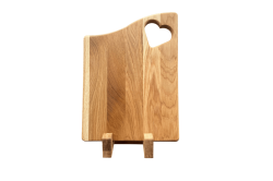 Oak cutting board with heart