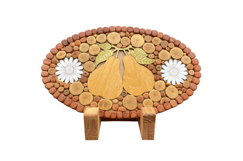 Trivets with pears & hedgehog 18,5 x 30,5 cm