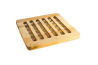 Square shaped beech trivet 19x19 cm