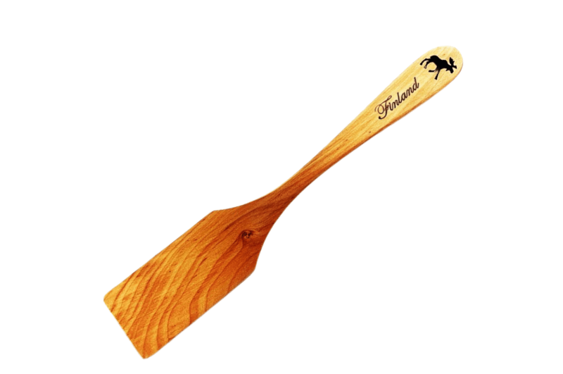 Frying pan spatula with laser cut image Finland