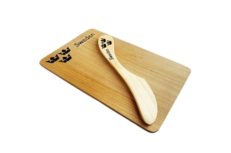 Sandwich board with butter knife Sweden