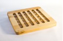 Square shaped beech trivet 19x19 cm