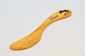 Alder butter knife with laser cut image