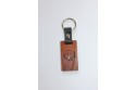 Keychain with leather strap