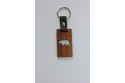 Keychain with leather strap