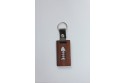 Keychain with leather strap