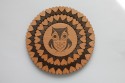 Trivet with a picture and hearts 15ø cm