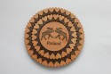 Trivet with a picture, text and hearts 15ø cm