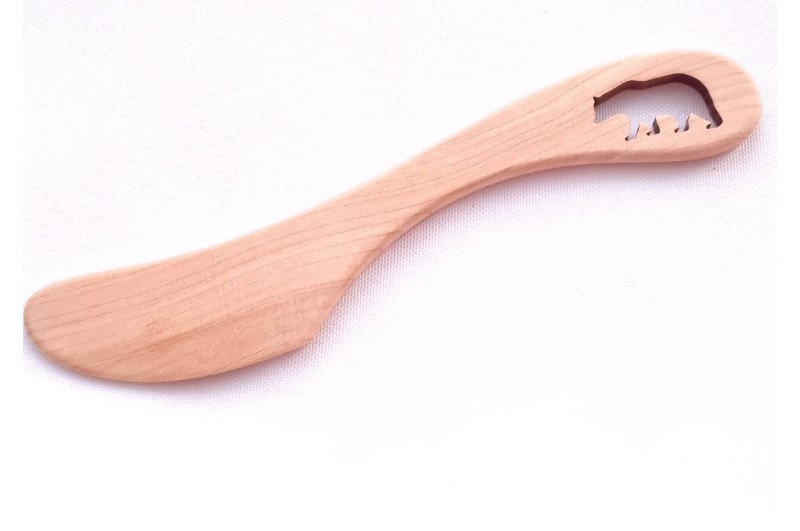 Juniper butter knife with laser cut image