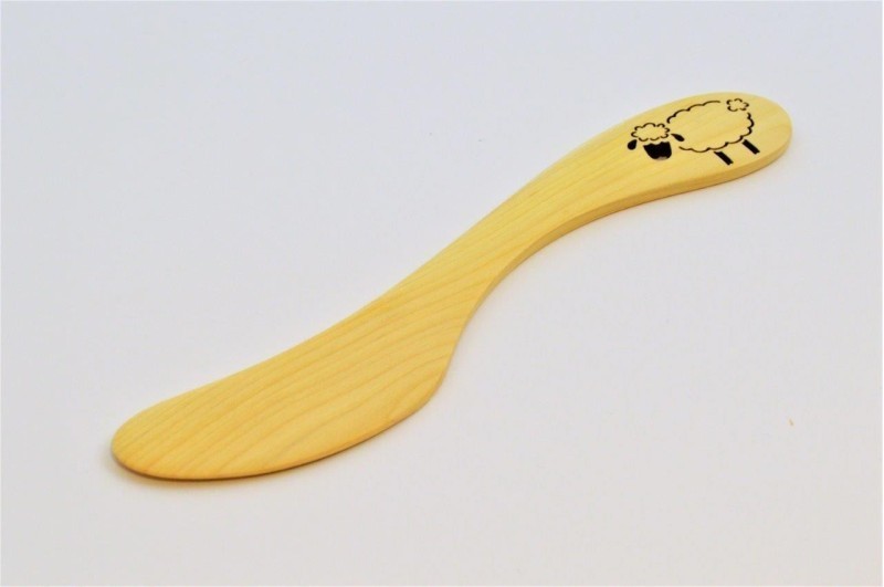 Juniper butter knife with laser cut image